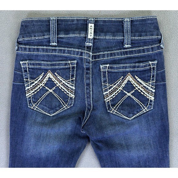 Ariat Jeans Womens 25 Blue Bootcut REAL Rosy Whipstitch Cowgirl Western Rodeo - Picture 2 of 12